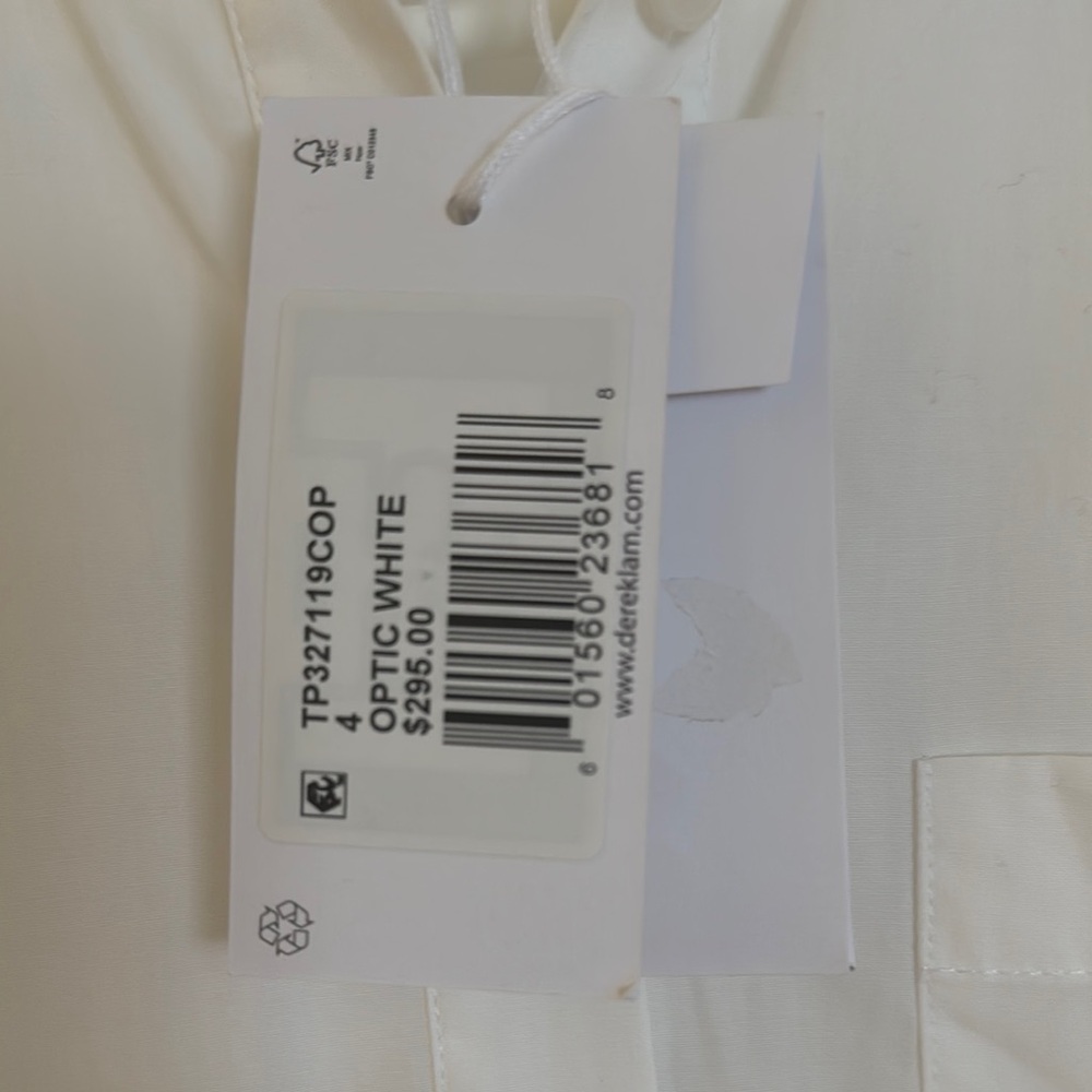 10 Crosby Derek Lam White Crisp Casual Shirt - Picture 3 of 6